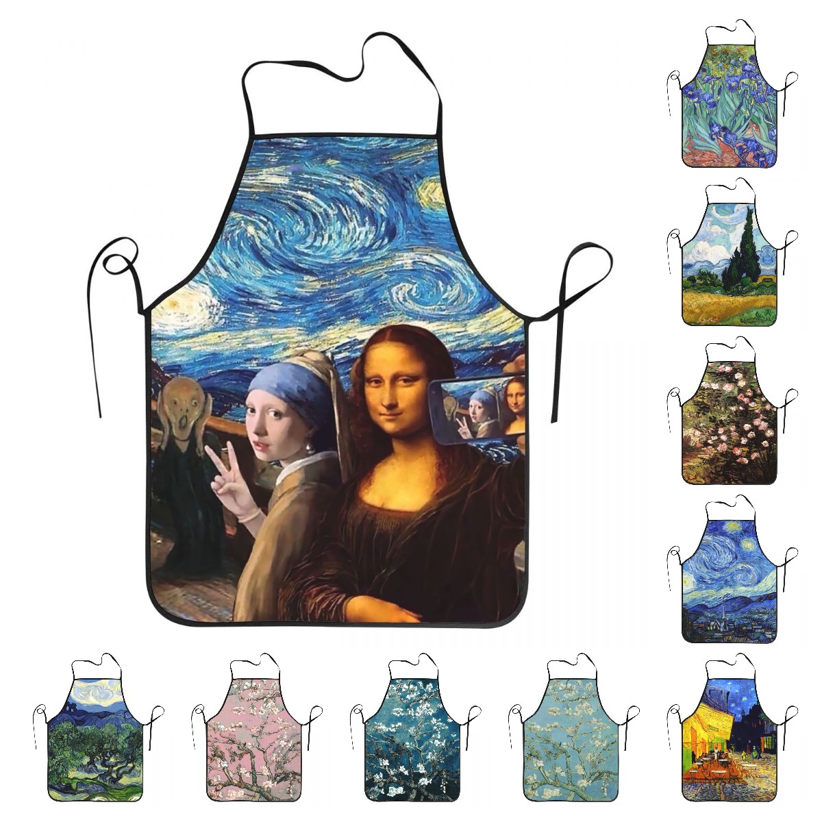 Kitchen Baking Cloth - Divertente notte stellata di Mona Lisa
