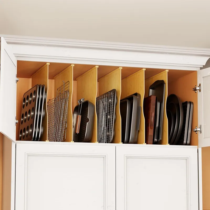 Kitchen Cabinet Baking Sheet Organizer - Set da 6 divisori per vassoi