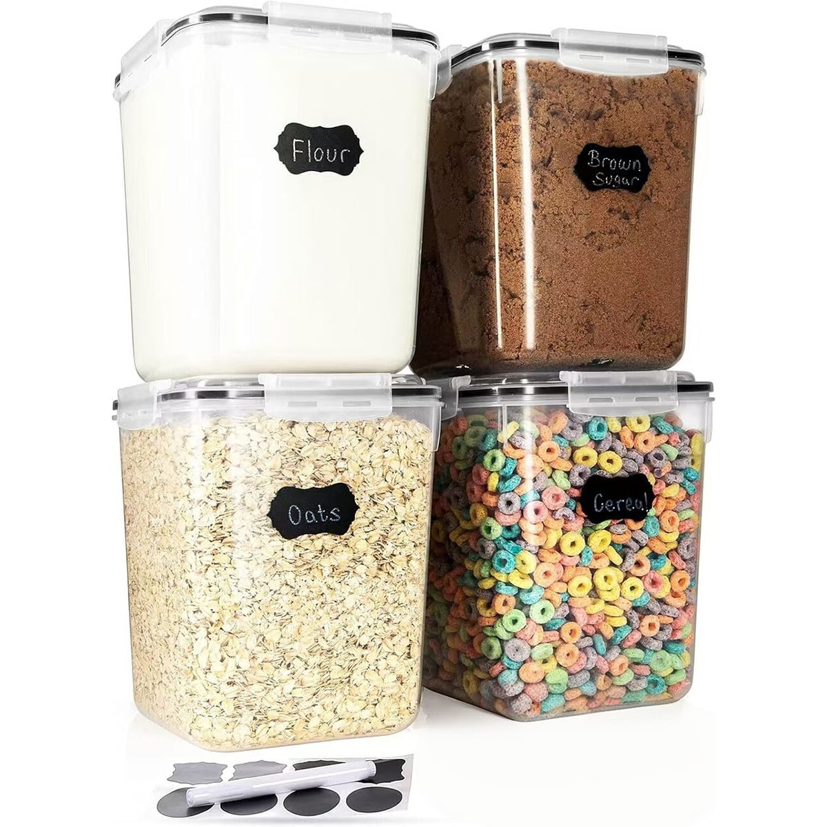 Kitchen Baking Containers - Set da 4 contenitori grandi per