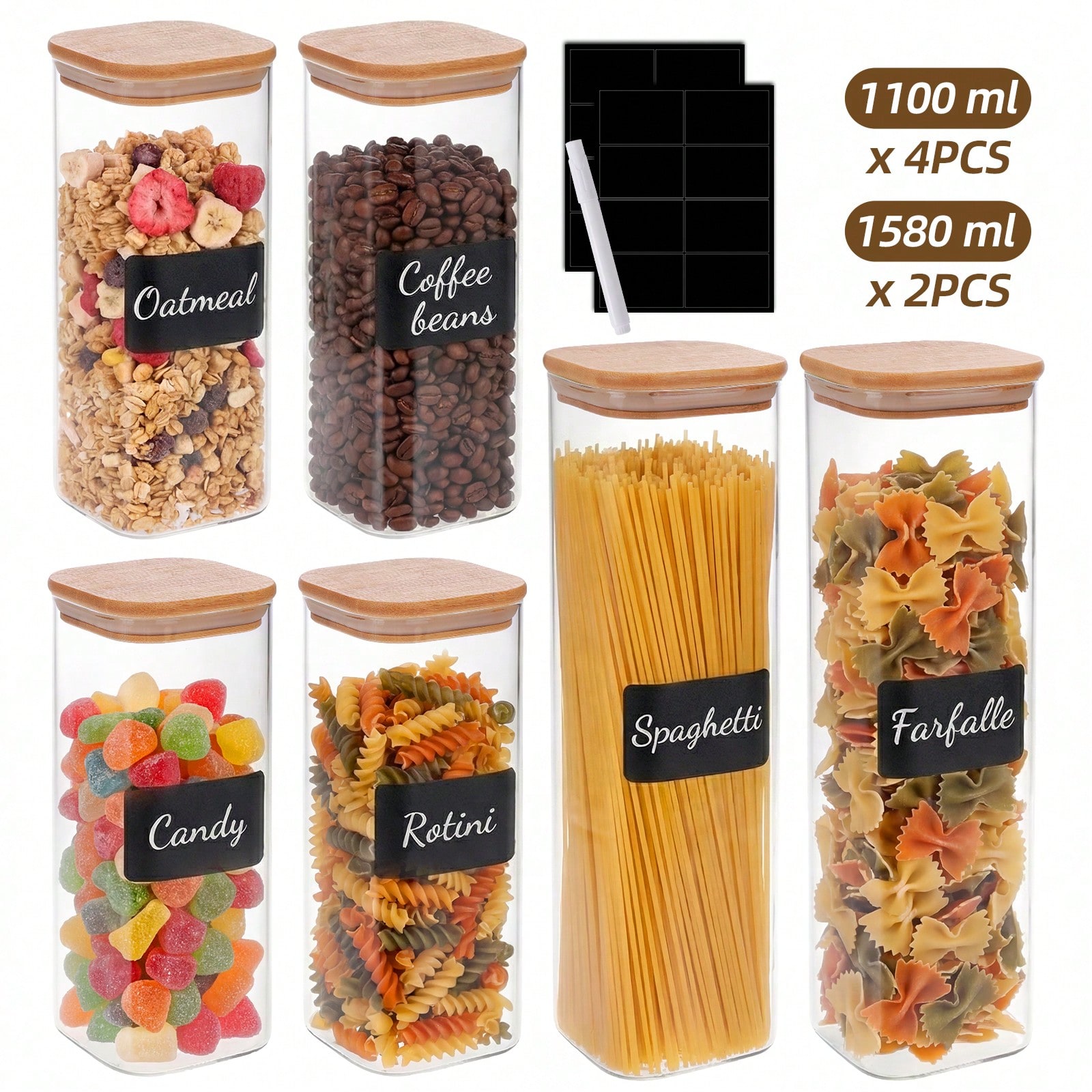 6/12 contenitori in vetro per  - Kitchen Baking Containers recensione e prezzo