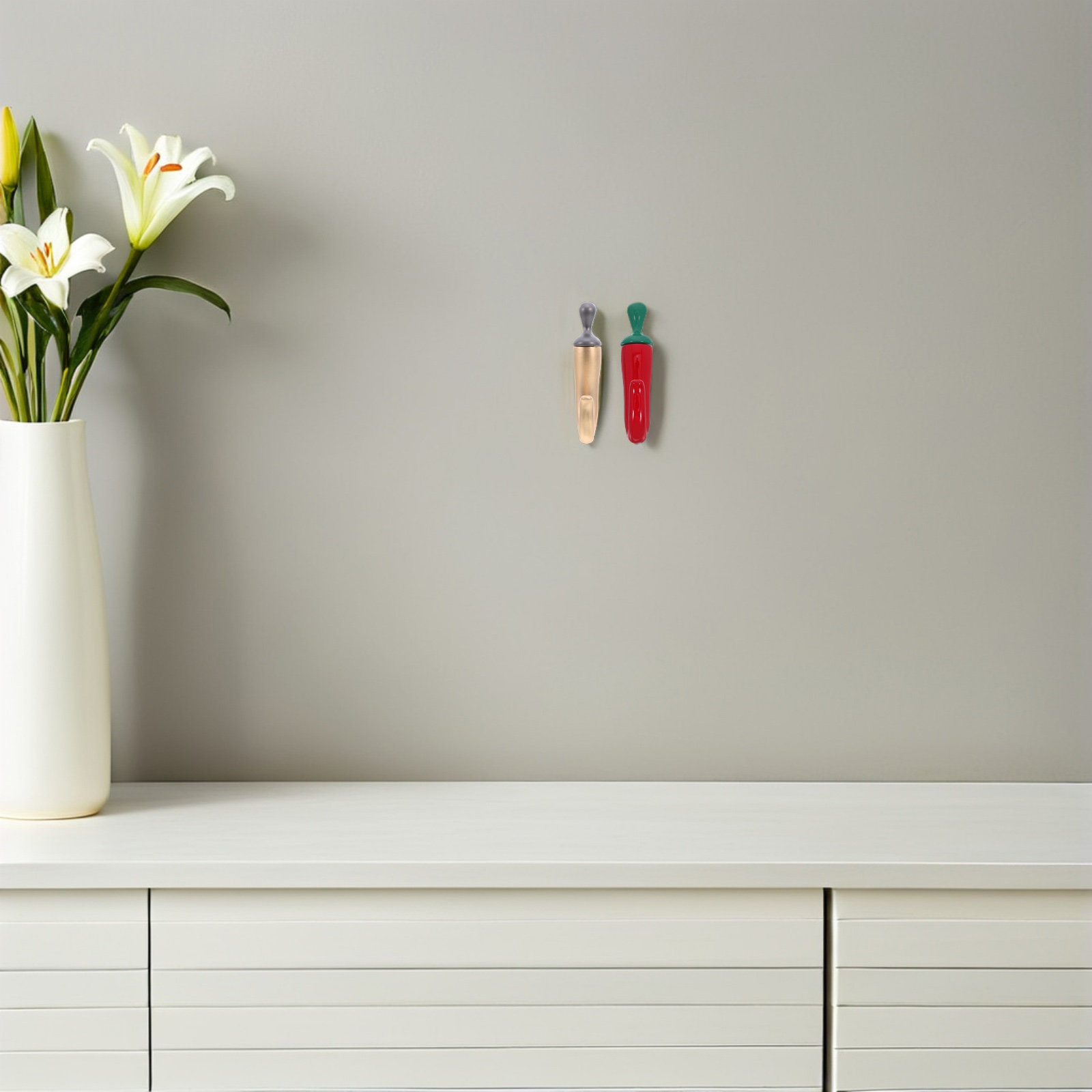 2 ganci da parete a forma di p - Kitchen Utensils recensione e prezzo