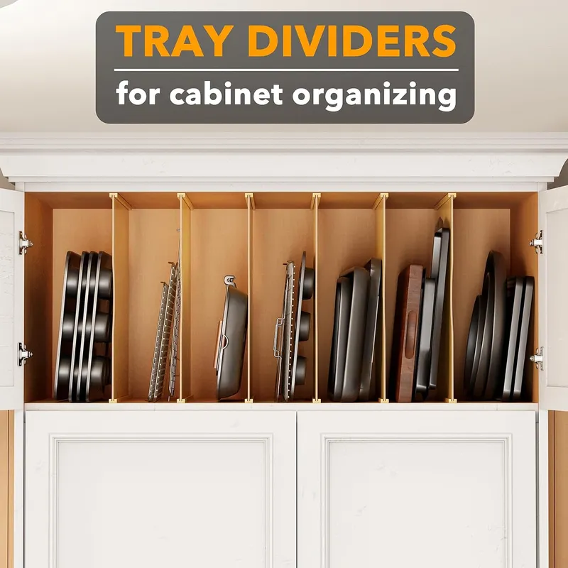 Set da 6 divisori per vassoi d - Kitchen Cabinet Baking Sheet Organizer recensione e prezzo