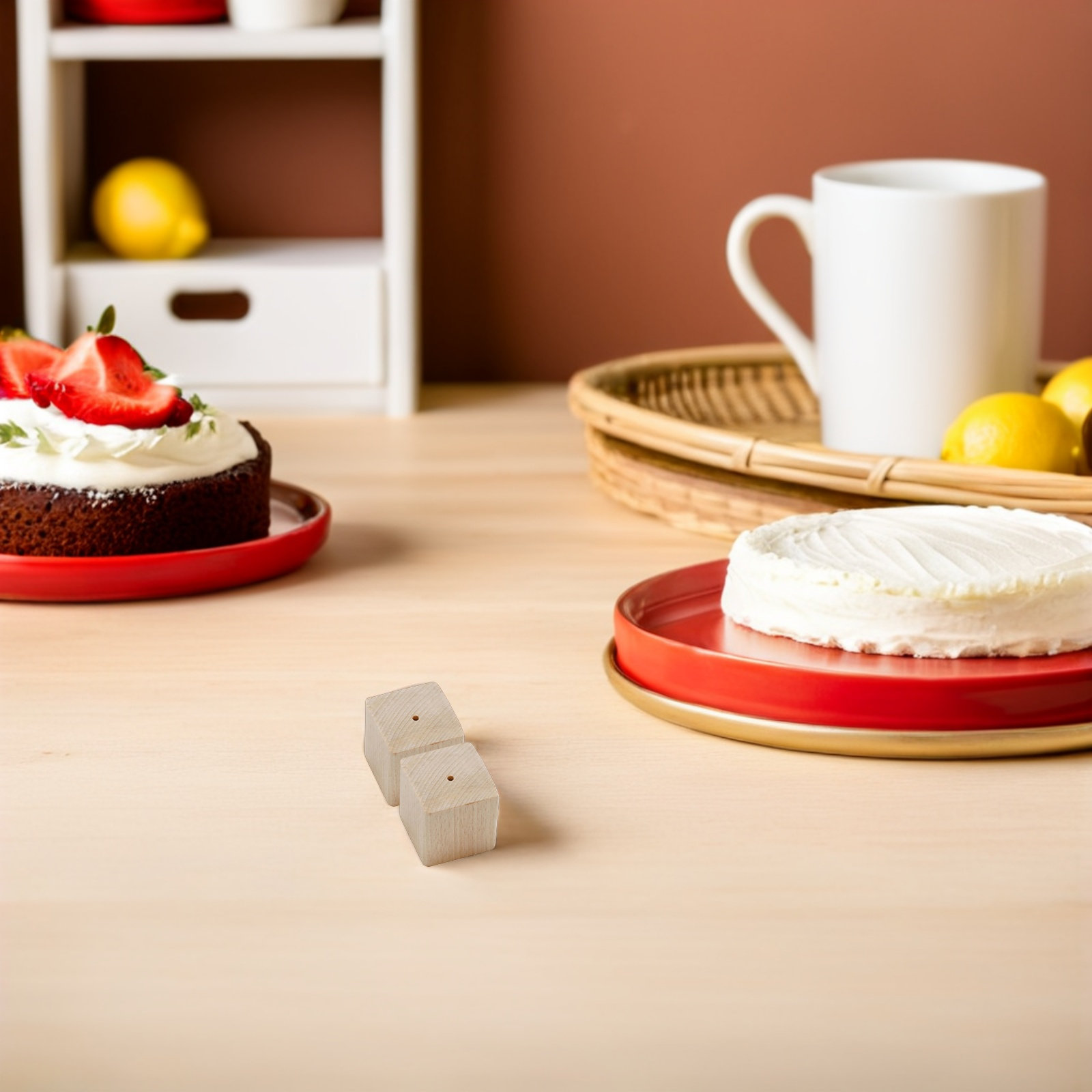 8 pezzi di basi in legno intag - Kitchen Baking Cake recensione e prezzo