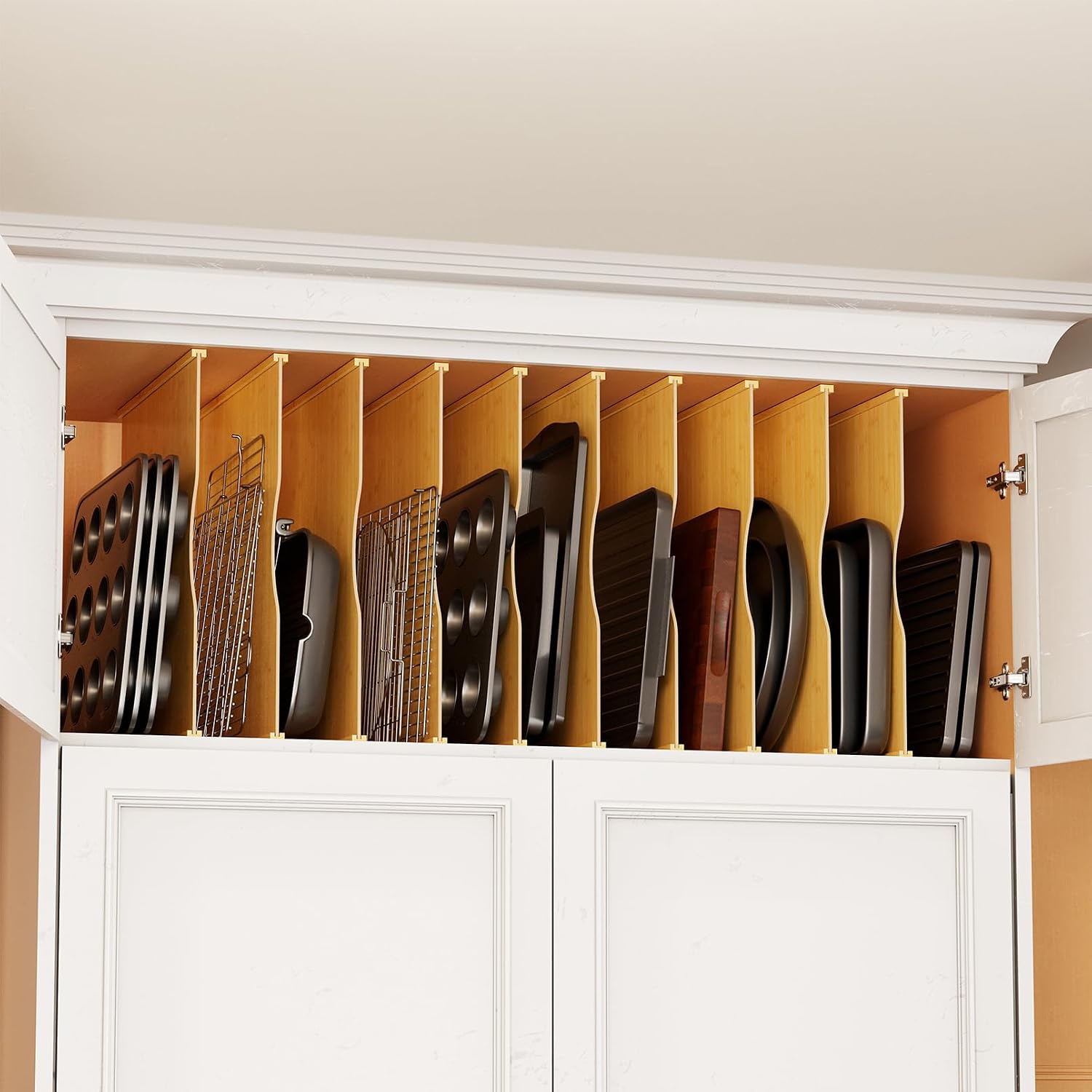 Confezione da 10 Divisori in B - Kitchen Cabinet Baking Sheet Organizer recensione e prezzo