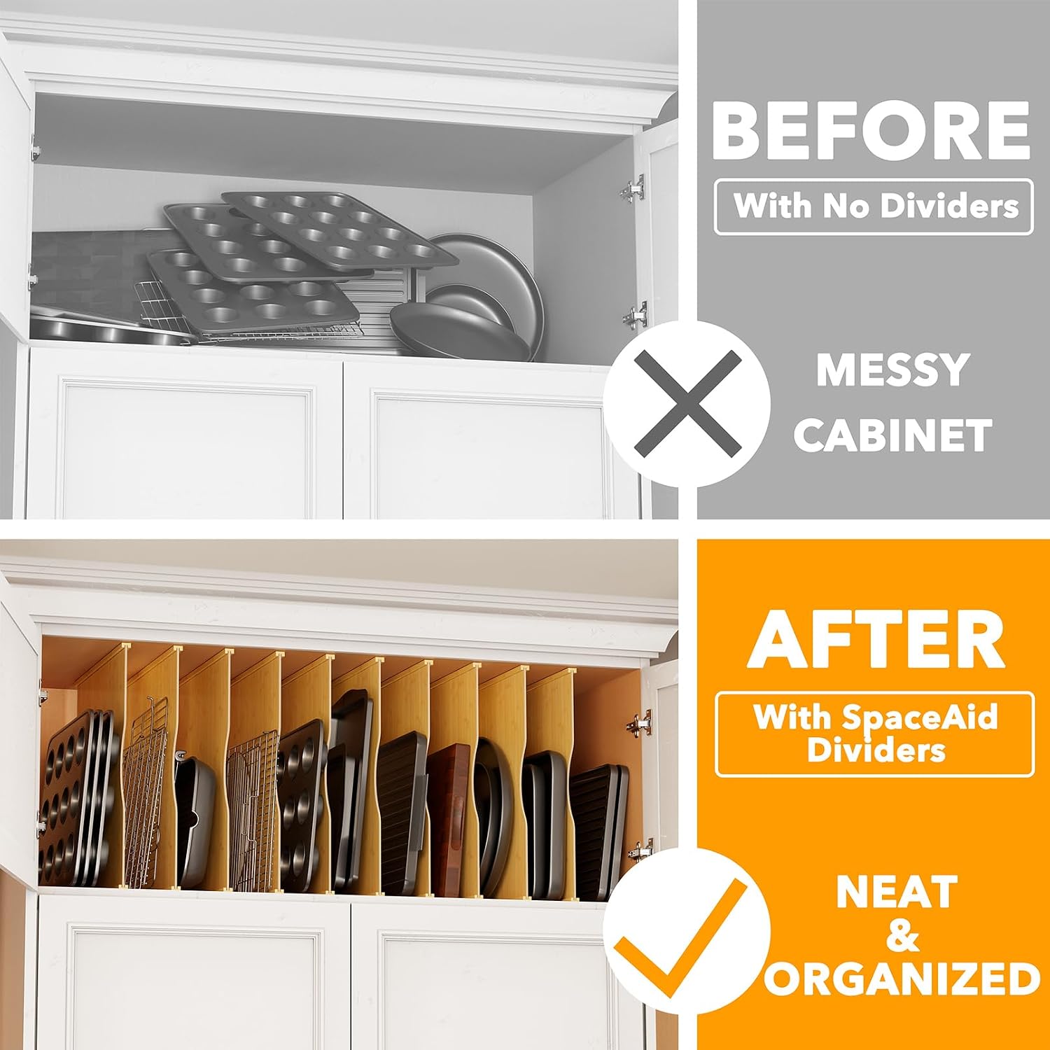 Confezione da 10 Divisori in B - Kitchen Cabinet Baking Sheet Organizer recensione e prezzo
